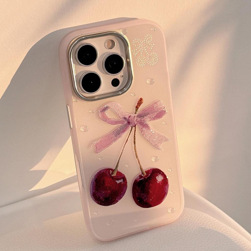 Creative Cherry Phone Case for iPhone 17 and iPhone 17 Pro Max