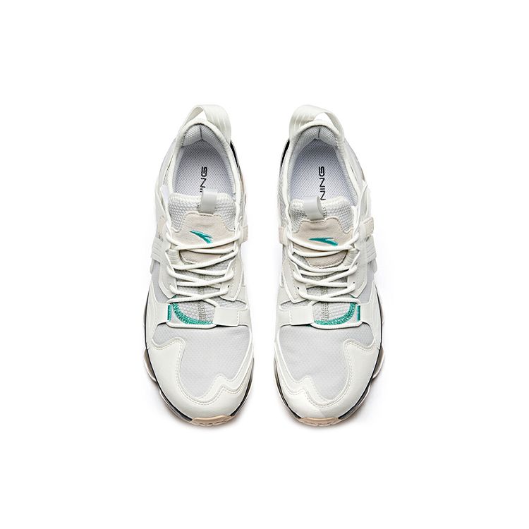 Anta Full-Length Air Cushion Mesh Wear-Resistant Shock Absorption Low-Top Running Shoes Men Sneaker White Gray 912035556-13