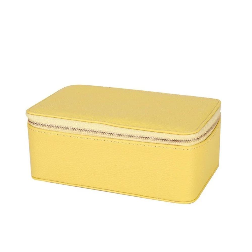Portable Travel Jewelry Box PU Large Capacity Earring Storage Case with 12pcs Small Pouches Jewelry Storage Box Multifunctional