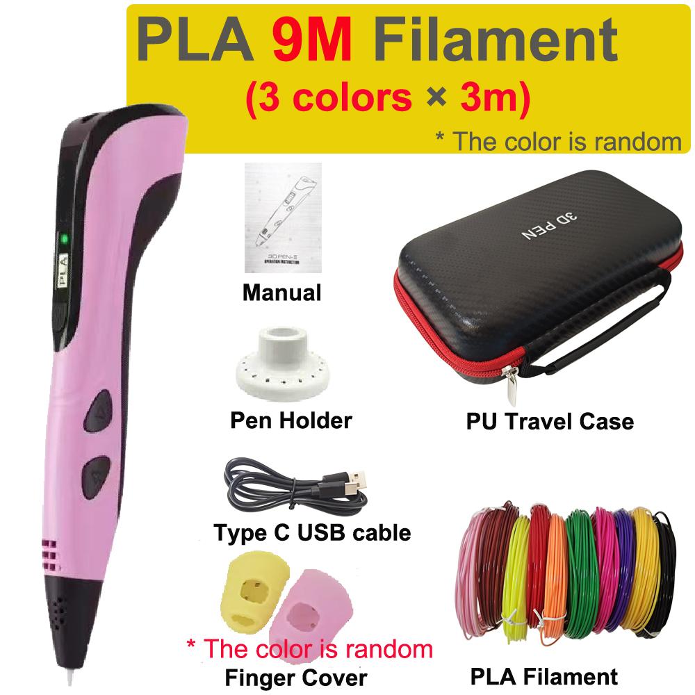 

New 3D Pen 3D Printing Pen for Children 1.75mm PLA Filament DIY Drawing Birthday Christmas Gifts for Kids with Travel Case USB no adaper