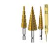 Popular Small 3P Tapered Drill: Hex Shank, Straight Flute for Multi-Material Drilling and Easy Hole Enlargement.