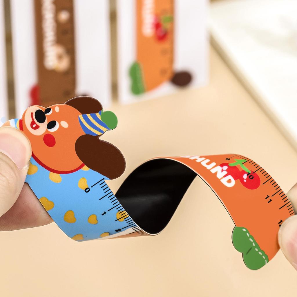 Cartoon Dog Magnetic Bookmark and Bendable Ruler
