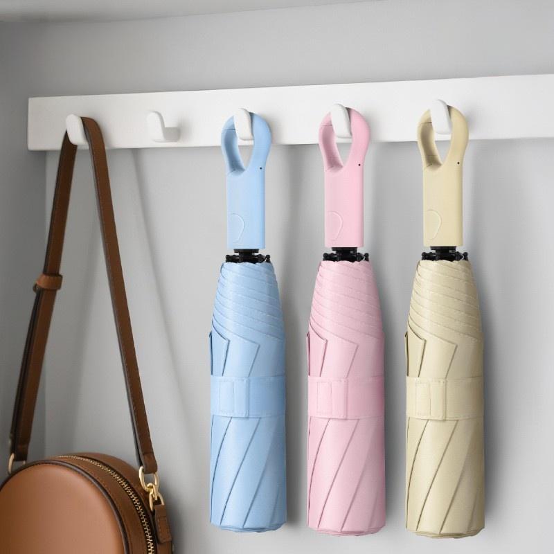 Creative Fully Automatic Ring Buckle Umbrella Portable Parasol Thickened Vinyl Sun Protection Sun Protection Sun And Rain Dual-P