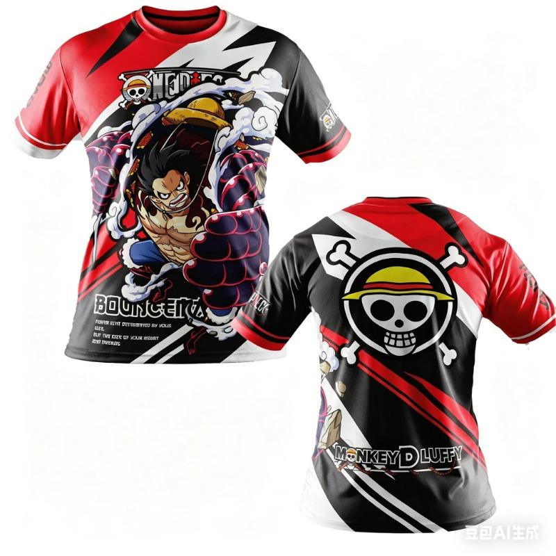 New One Piece Luffy Graphic T Shirt Outdoor Breathable Sports