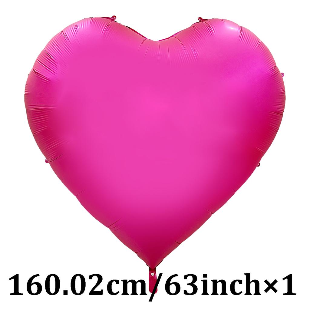 Riesiger, 63 Zoll großer, herzförmiger Aluminiumfolienballon, der für Heiratsanträge am Valentinstag, Hochzeitstage oder als Geburtstagsdekoration verwendet wird