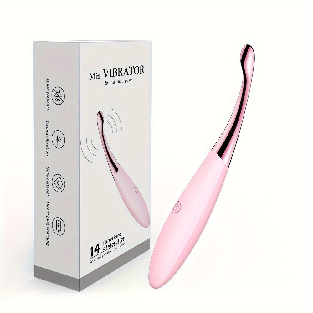 14 Frequency Female Masturbation Point Pen Vibrator,Portable Handheld G-Spot Breast Massage Stimulator with Multiple Speeds and Patterns