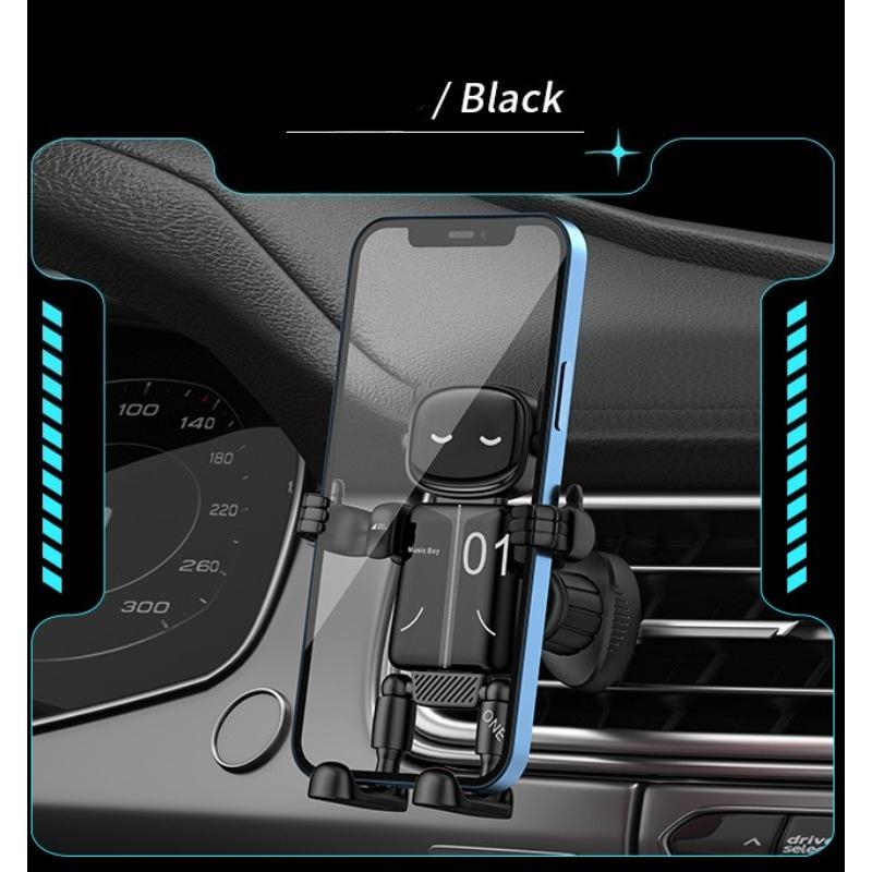 1PC Gravity Mechanical Robot Car Mobile Phone Holder Ventilation Installation Multi Functional ABS Material Navigation Bracket