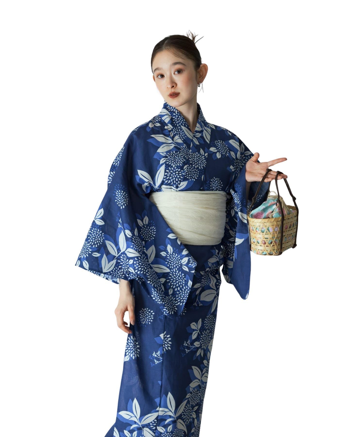 

[Sense of Place] Yukata 2-piece set A (variant weave red plum) Women s AAA5-2JC102 Chrysanthemum one