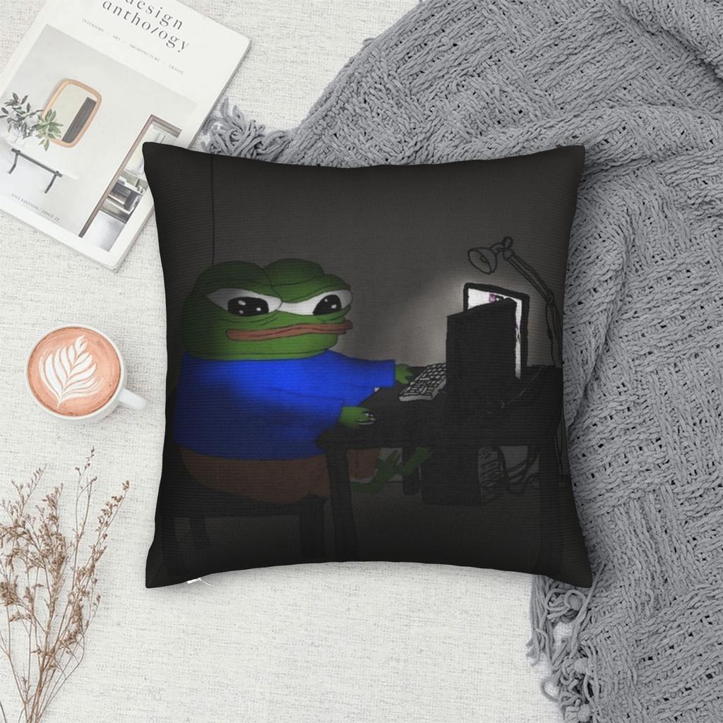 Sad Pepe frog funny meme Pillowcase Accessories Printing Cushion Cover Pillow Covers Home Decoration Zippered Multi Size