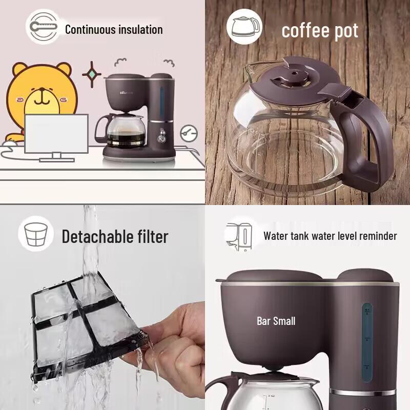 Bear Mini Drip Coffee Maker & Tea Brewer CN plug (adapter included)