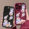 For iPhone 16 Pro Max 15 Pro 14 Plus 13 12 11 XS 8 7 Case Colorful Floral Print Lens Protection Shockproof Matte TPU Soft Phone Cover