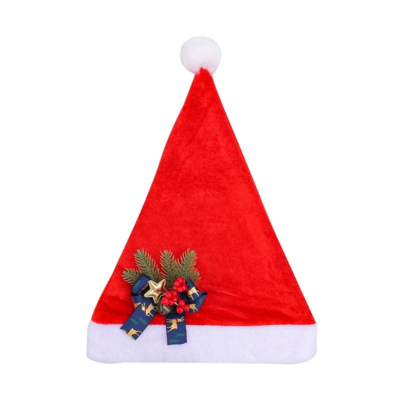 Christmas Hat Velvet Santa Hats Adults Unisex Santa Clauses Hat,Christmas Hat Headwear Festive Holiday Party Supplies