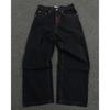 Y2K Jeans Uomo Hip Hop Retro Ricamo Teschio Lavato Pantaloni Larghi in Denim Nuovo Dritto Casual Allentato Gamba Larga Pantaloni Streetwear