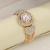 Vintage Quartz Zircon Wrist Watch Clock Open Bangle Watches Fashion Crystal Watches  Gifts