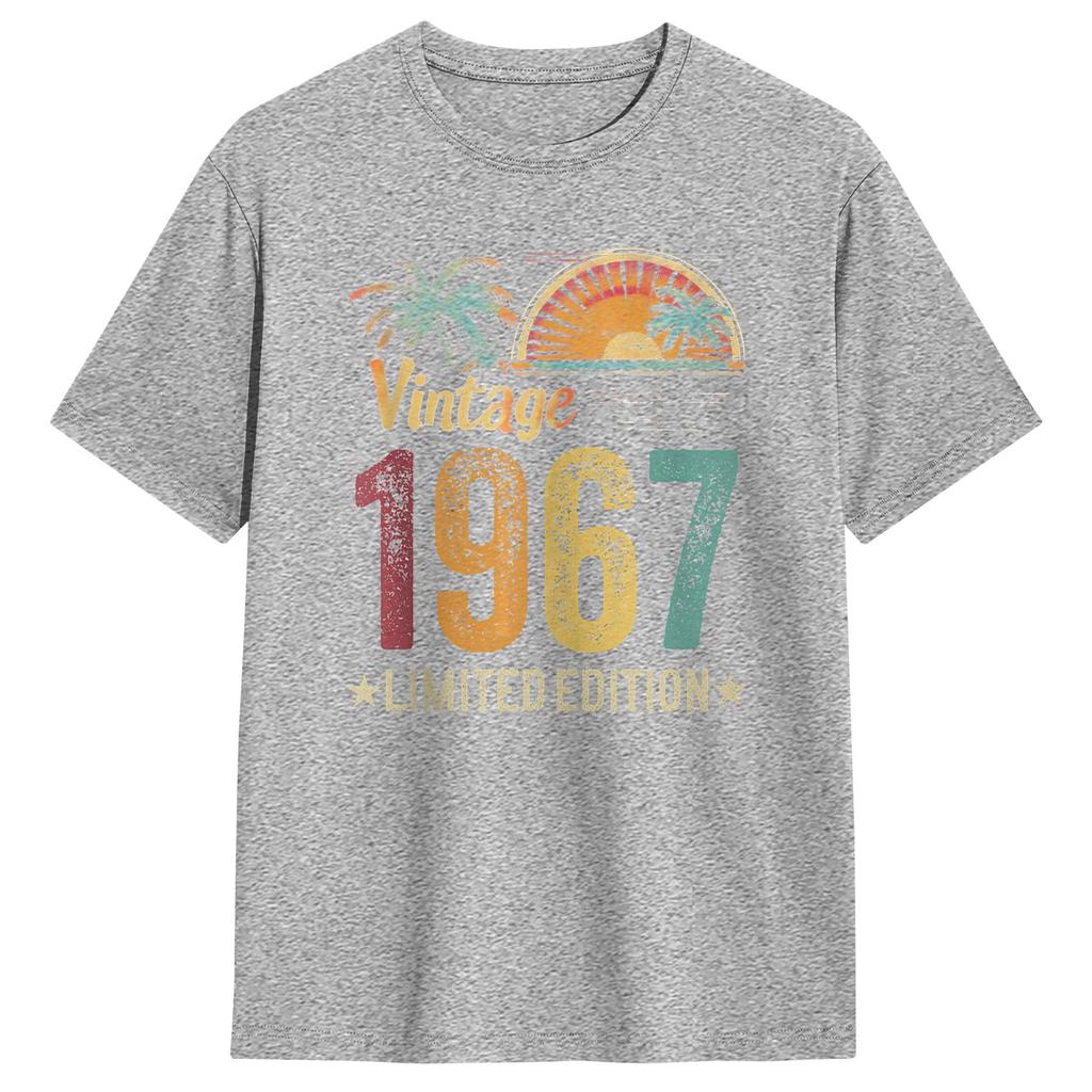Retro 1967 59th Birthday 59 Years Old TShirt Summer 100 Cotton T Shirts For Unisexs Popular Tee Shirt Short Sleeve Y2K Funny Tees
