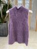 Autumn/Winter High Neck Sleeveless Vest: 5% Cashmere, 5% Silk Wool Blend