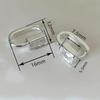 Minimalist Geometric White Zircon Earrings For Women Girl Korean   Jewelry Ladies Gift Party