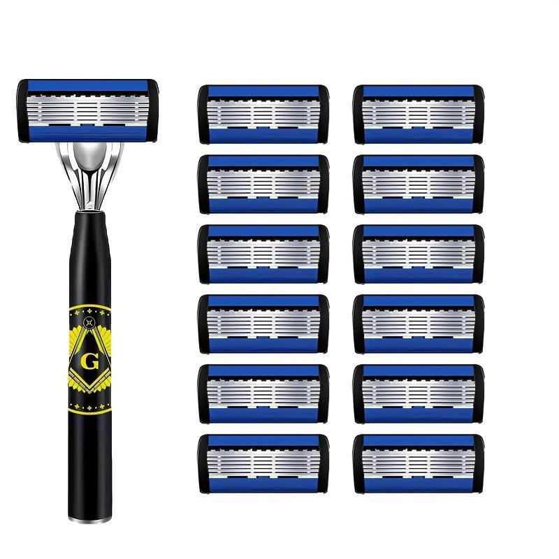 Six-layer Blades Minimize Irritation, Reusable Frame, Imported Blades, and Simple Head Interchange Options.