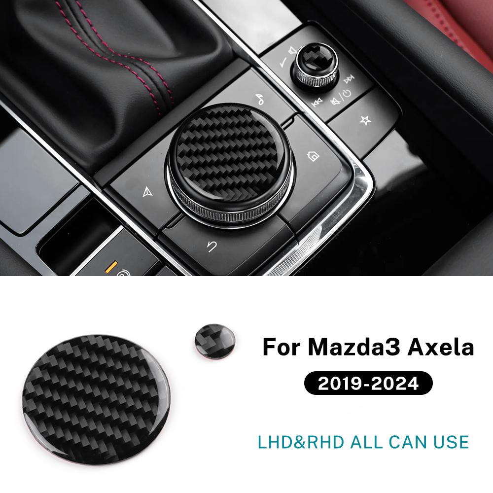 

Наклейка из настоящего мягкого углеродного волокна для Mazda 3 Axela 2019-2025/CX-30 2020-2025/CX-50 2025-2025, декор ручки управления центральной консоли автомобиля For CX-50 2022-2025