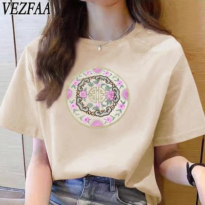 Moda feminina casual verão primavera flor padrão estampado manga curta blusas e camisas