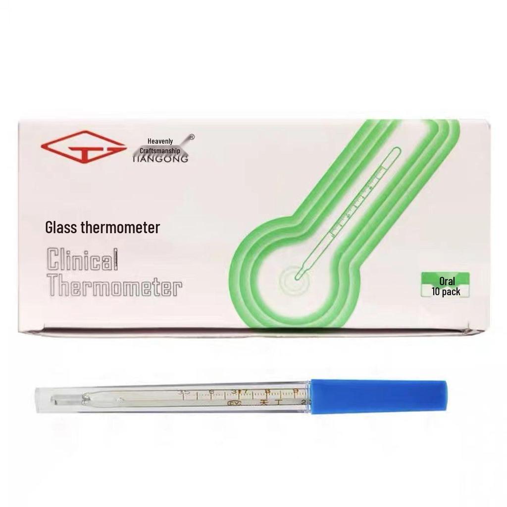 Grote Kwikglas Thermometer voor Oraal, Axillair en Rectaal Gebruik - Geschikt voor Volwassenen, Kinderen en Baby's