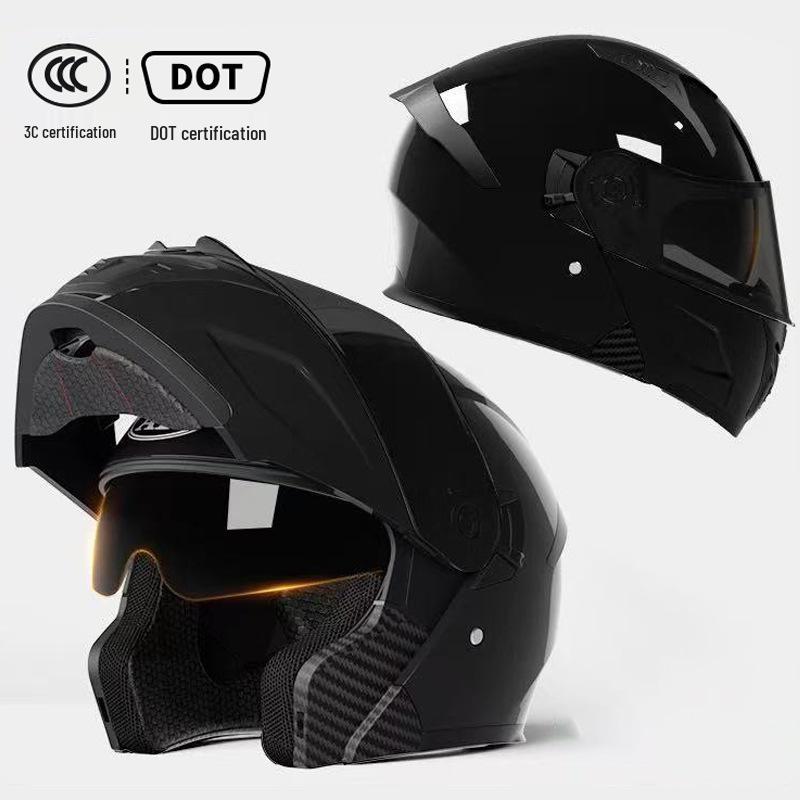 DOT Certified Flip-Up Full Face Motorcycle Helmet for All-Season Safety