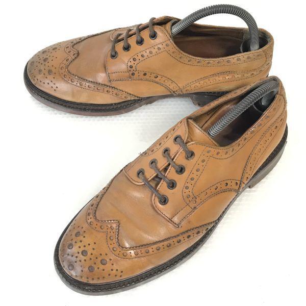 

Vintage Romania Handmade Leather Wingtip Shoes 41/26.0 Brown McKay Method(USED)