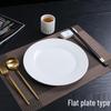 ZISIZ White Ceramic Dinner Plates