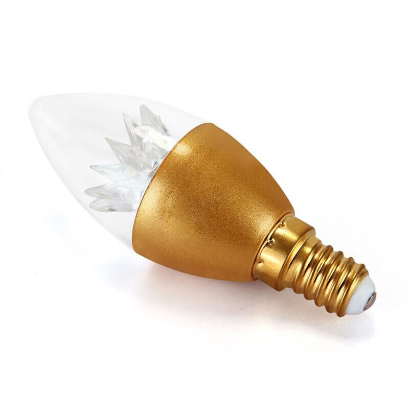 FSL Foshan Lighting LED Energy-saving Bulb Candle E14 Small Screw Base 6.5W White Light Gold