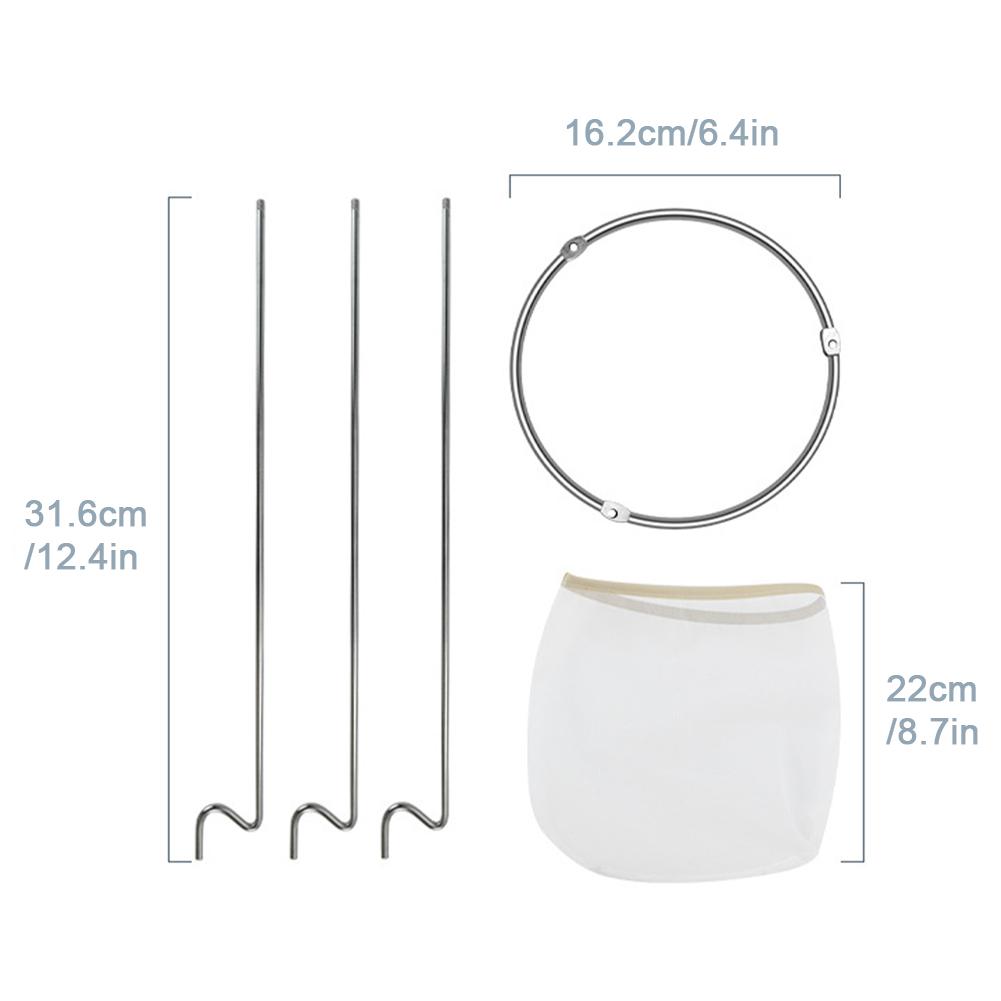 Household Jelly Strainer Stand Reusable Jam Strainer Sieve Stand Kit Versatile Metal for Jellies Conserves Fruit Soups