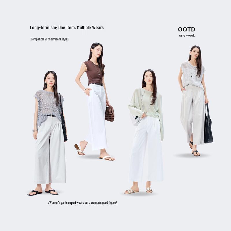 YERAD Women's Slimming Wide-Leg Wrinkle-Free Casual Pants