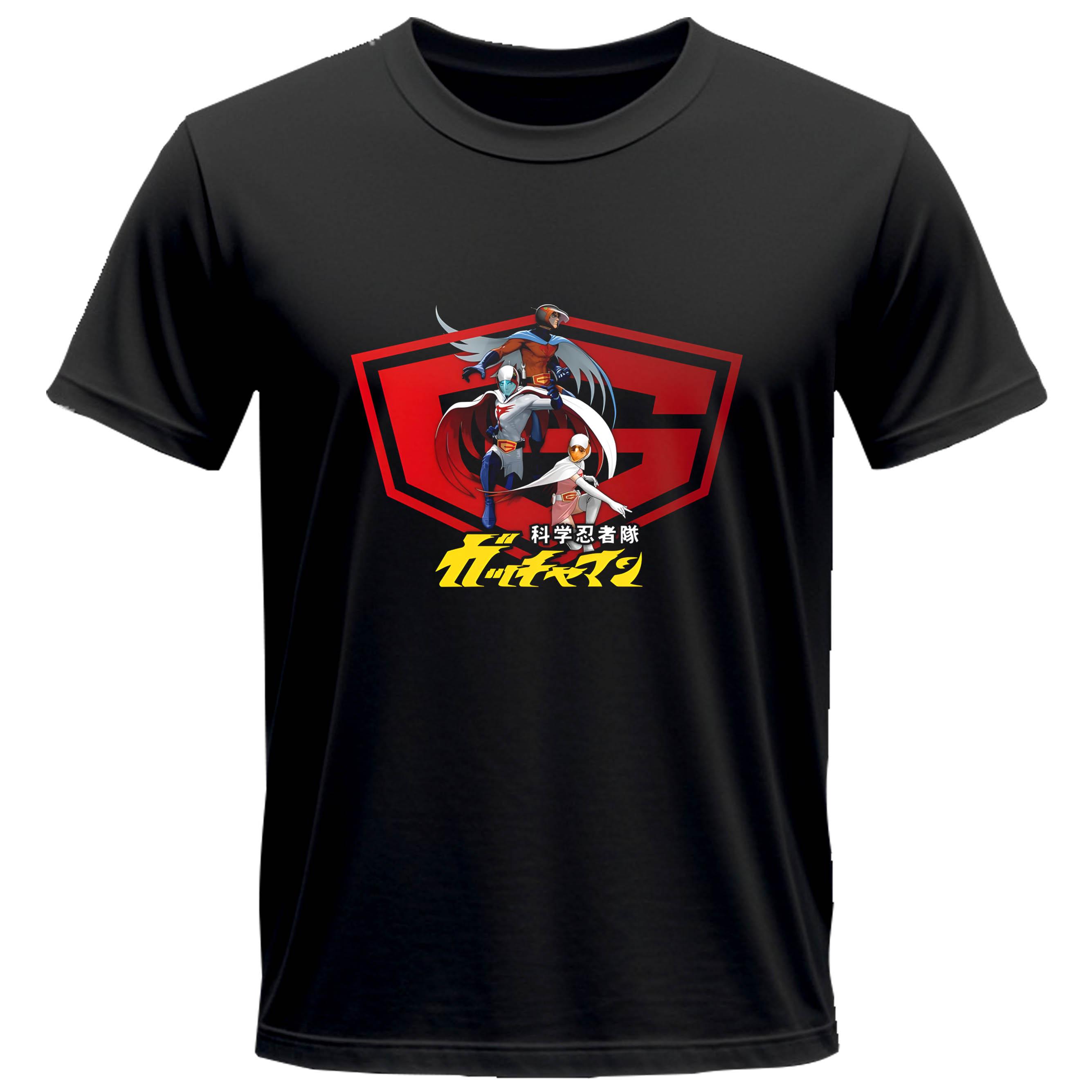 G Force, Battle of the planets Gatchaman graphic printing t-shirt Unisex Casual cotton Vintage Short Sleeve - Men s Summer Co... S разноцветный