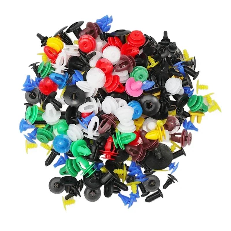 100Pcs/1Set Mix Car Clips Auto Fastener Random Mixed Car Bumper Clips Retainer Car Fastener Rivet Door Panel Liner Accessories