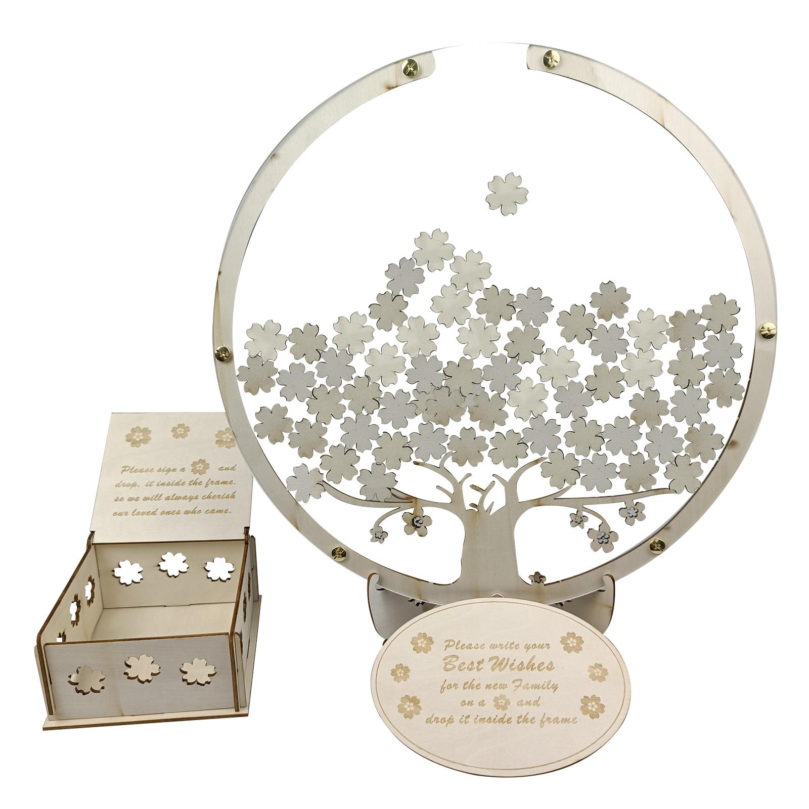 

Деревянная коробка для свадебных посланий с 60/80 цветами, свадебный знак, гостевая книга, сувениры своими руками, украшения для свадебного приема