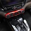 Red Carbon Fiber Interior Air Conditional Adjustment Cover Switch Button Trim Frame Cover For KIA Soul -2025  LHD