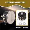 A84E-WX050 10K Ohm 5W 6Mm Round Shaft Rotary Wire Wound Potentiometer Black+Silver