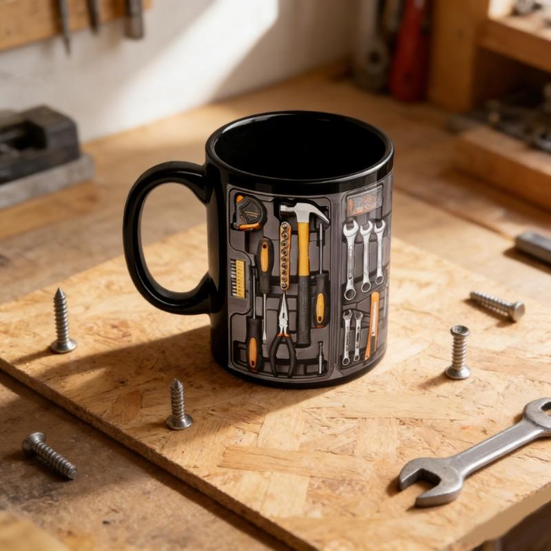 3D Toolbox Design Ceramic Coffee Mug For Mechanic Dishwasher And Microwave Safe Perfect For Daily Use