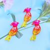 10Pcs Mini There Is A Hole Lovely Parrot Acrylic Flat Back Resin Art Supply Decoration Charm Craft Hair Bow Accessories H530