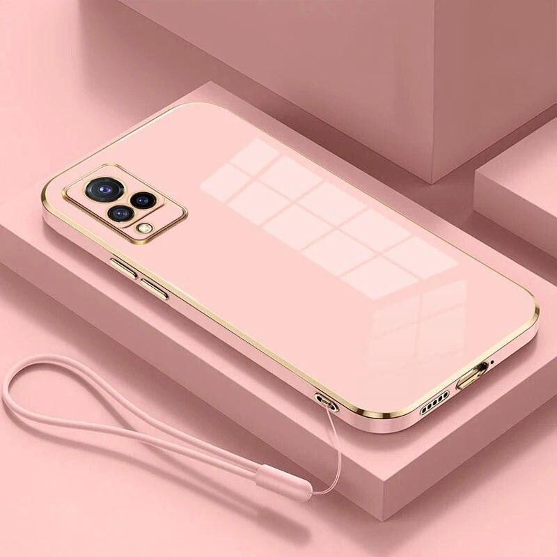 Für vivo V21 Fall Vivo V21e Telefon Fall VIVO V21 V21E 5G V21S Fall vivo v21e 5G Abdeckung luxus Quadratische Beschichtung Stoßfest Zurück Abdeckung