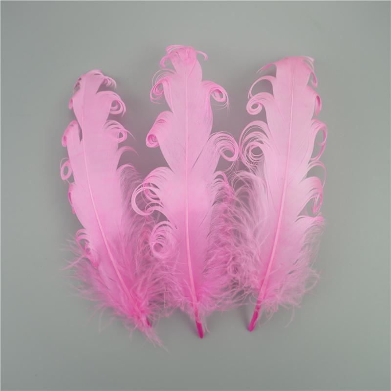 20Pcs Colored Spiral Goose Feathers for Crafts 12-18cm Dream Catcher Feather Artificial Decoration DIY Wedding Party Accessories