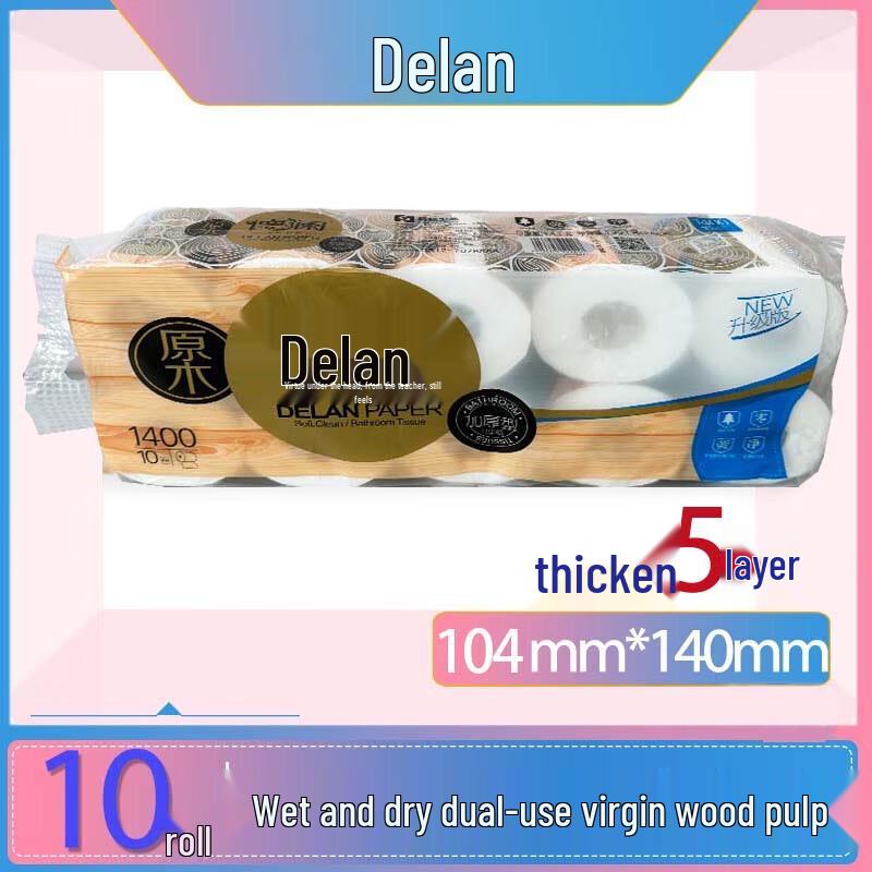 Туалетная бумага Delan 0217, 5-слойная, из первичной целлюлозы