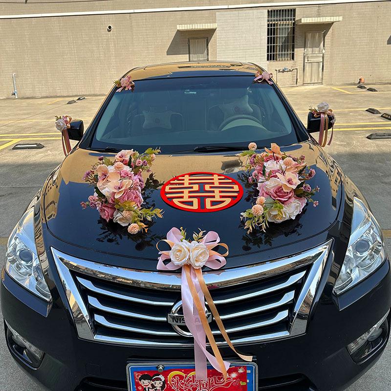 Cappuccino Flower Decoration for Wedding Car Front