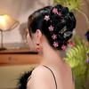 Fashion Light Luxury Butterfly Flower Tassel Hair Claw For Women Girls Elegant Temperament Shark Clip Hair Accessories