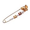 For Women Girl Dress Elegant Butterfly Flower Simulated Pearl Safety pin Rhinestone Accessories Corsage Brooches Pin Jewelry