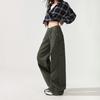 Early spring pure cotton American low-rise casual tooling jeans women's loose deconstruction splicing fashion non-stick leg flared pants