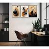 3Pcs Modern Minimalist Wall Art Abstract Geometric Wall Decor Pictures Painting Color Line Posters Prints Aesthetic Room Artwork for Office Bedroom