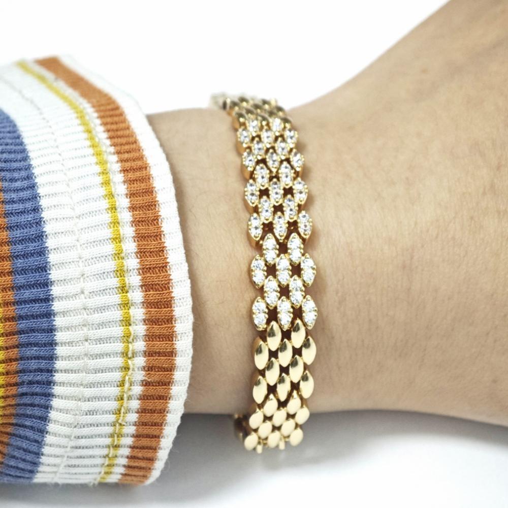 Intarsien Zirkon Armband frauen Mode Trendy Armband Geschenk Schmuck