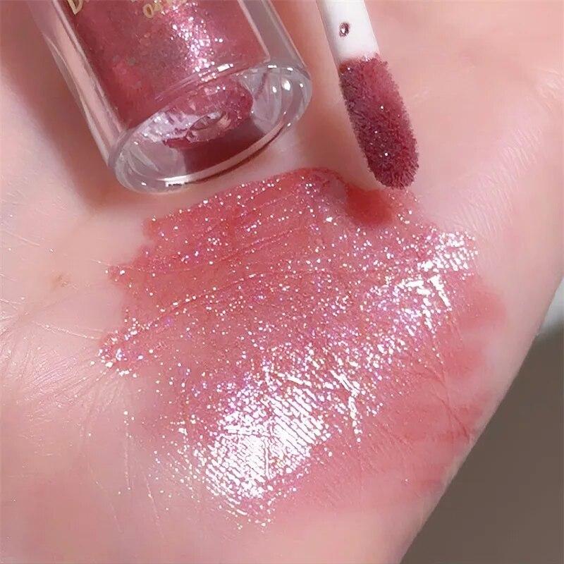 Waterproof Shimmer Glitter Lip Gloss 5 Colors Sparkling Glitter Liquid Lipstick Lip Gloss Sexy Lip Makeup Cosmetics