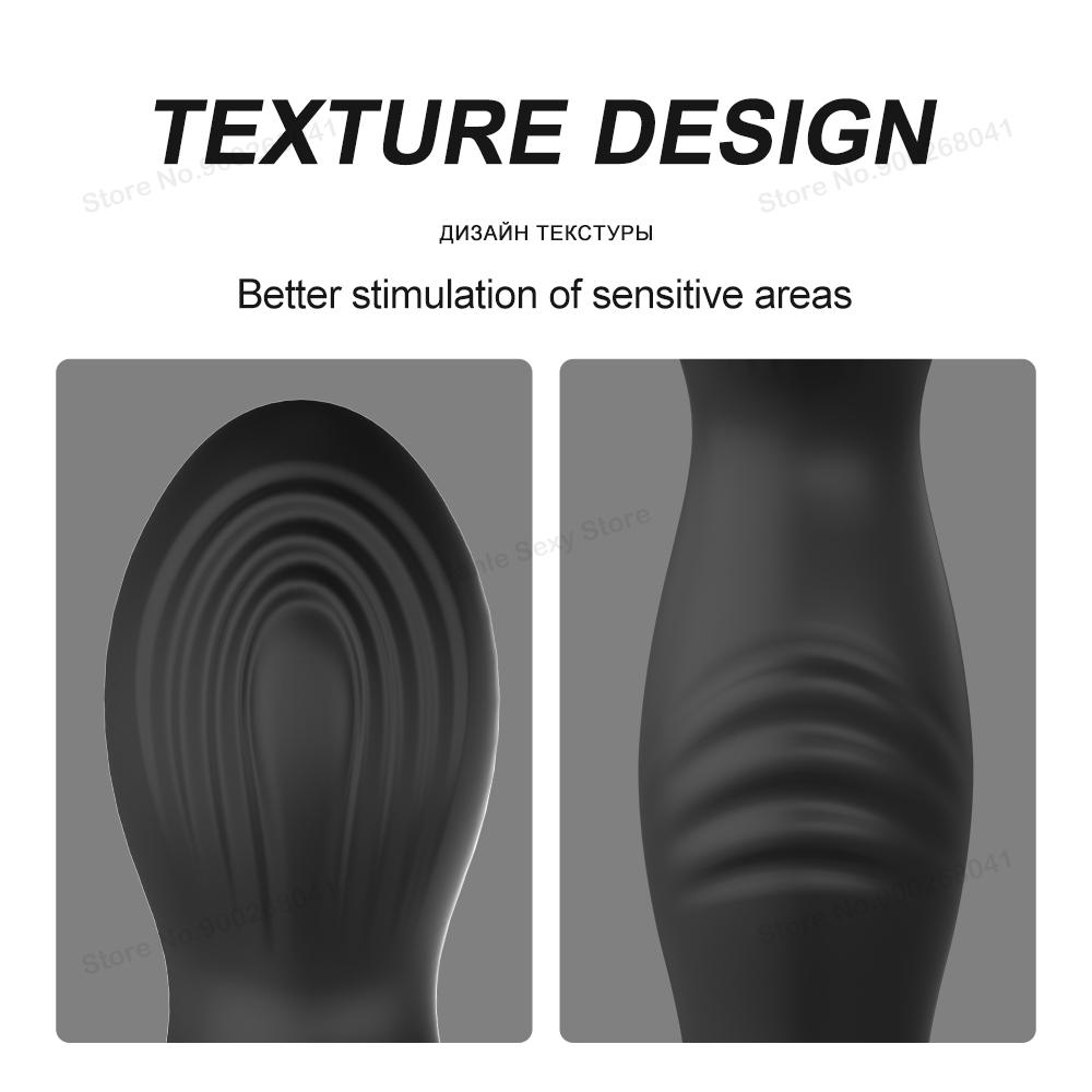 Remote Control Male Prostate Massager Rocking Penis Vibrator Butt Plug For Men Delay Ejaculation Ring Anal Stimulator Sex Toys