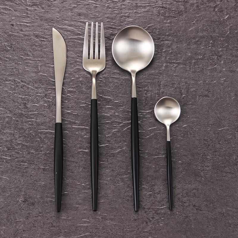 304 Portugal Thickened Stainless Steel Cutlery Set - Knife, Fork & Spoon for Restaurant or Hotel
